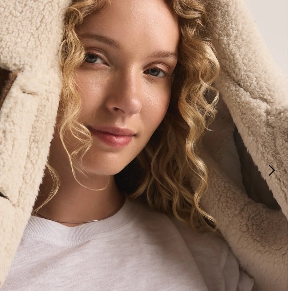 Z Supply Jordan Jacket Sweater Knit/Sherpa Campfire Tan/Brown/Cream XS - Picture 15 of 15